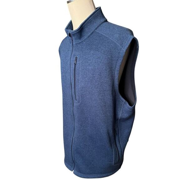 Vineyard Vines Warm Sweater Vest Men's Blue Size 2XLB Zip Up Golf Preppy - Picture 3 of 9